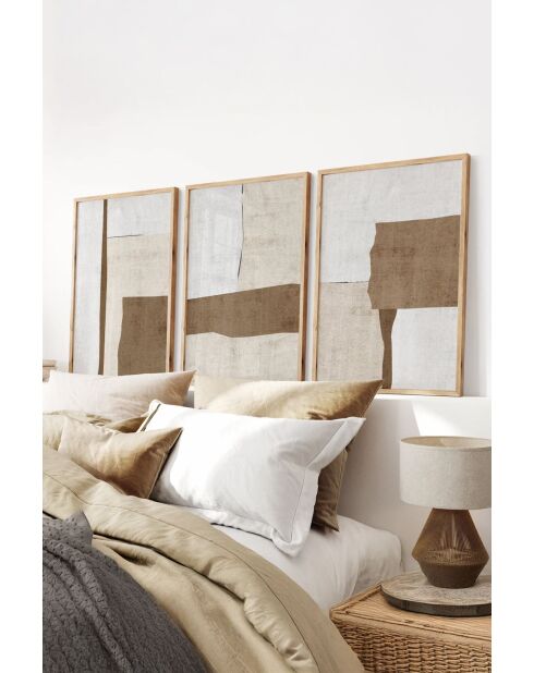 Tableau décoratif encadré en MDF (3 pièces) multicolore - 50 x 70 cm