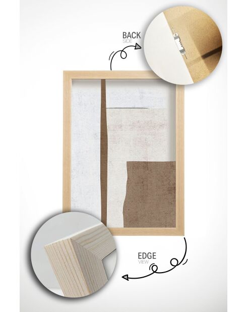 Tableau décoratif encadré en MDF (3 pièces) multicolore - 50 x 70 cm