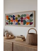 Tableau décoratif encadré en MDF multicolore - 50 x 120 cm