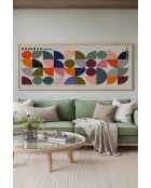 Tableau décoratif encadré en MDF multicolore - 50 x 120 cm