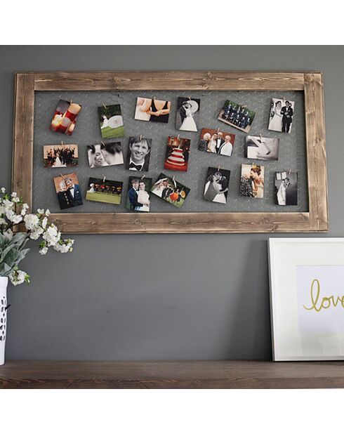 Cintre photo en bois brun - 100 x 60 cm