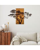 Mehrfarbiges dekoratives Wandzubehör aus Holz - 90 x 58 cm