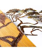 Mehrfarbiges dekoratives Wandzubehör aus Holz - 90 x 58 cm