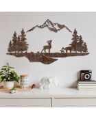 Accessoire mural décoratif en métal antiquité - 38 x 70 cm