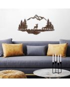 Accessoire mural décoratif en métal antiquité - 38 x 70 cm