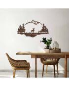 Accessoire mural décoratif en métal antiquité - 38 x 70 cm