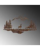 Accessoire mural décoratif en métal antiquité - 38 x 70 cm