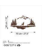 Accessoire mural décoratif en métal antiquité - 38 x 70 cm