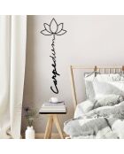 Accessorio decorativo da parete in metallo nero - 21 x 60 cm