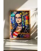 Pannello decorativo con cornice in MDF multicolore - 33 x 48 cm