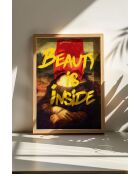 Tableau décoratif encadré en MDF multicolore - 33 x 48 cm