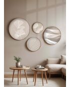 Dekoratives gerahmtes Bild aus MDF (4 Stück) mehrfarbig - 45 x 45 cm