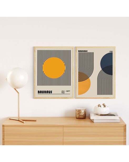 Pannello decorativo incorniciato in MDF (2 pezzi) multicolore - 20 x 30 cm