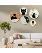 Pannello decorativo incorniciato in MDF (5 pezzi) multicolore