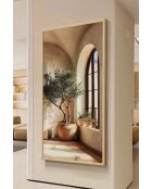 Tableau décoratif encadré en MDF multicolore - 120 x 50 cm