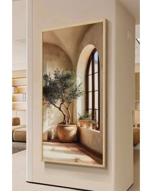 Tableau décoratif encadré en MDF multicolore - 120 x 50 cm