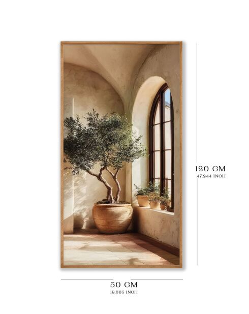 Tableau décoratif encadré en MDF multicolore - 120 x 50 cm