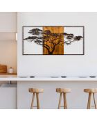 Mehrfarbiges dekoratives Wandzubehör aus Holz - 147 x 70 cm