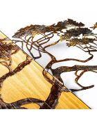 Mehrfarbiges dekoratives Wandzubehör aus Holz - 147 x 70 cm