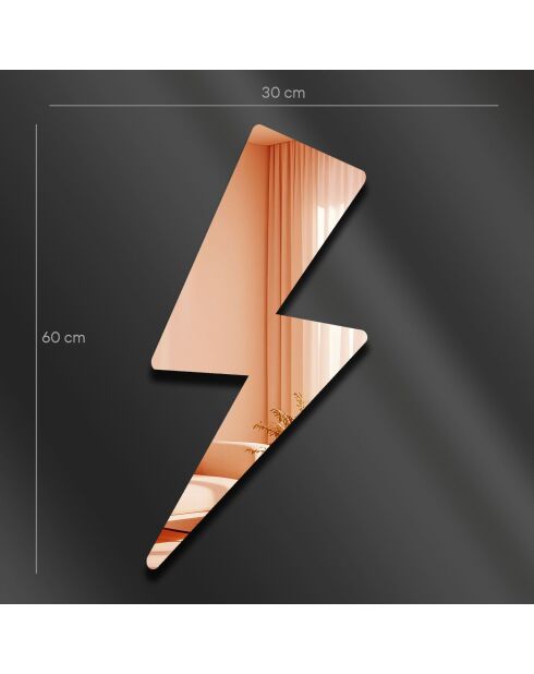 Dekorativer Spiegel aus Roségold - 29 x 60 cm