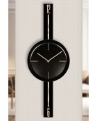 Horloge murale décorative noir - 30 x 80 cm