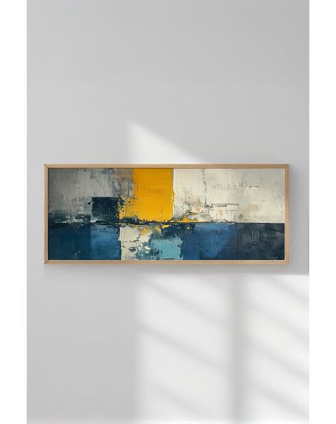 Tableau décoratif encadré en MDF multicolore - 50 x 120 cm