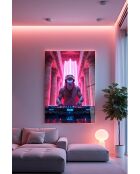 Peinture décorative sur verre trempé multicolore - 70 x 100 cm