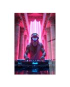 Peinture décorative sur verre trempé multicolore - 70 x 100 cm