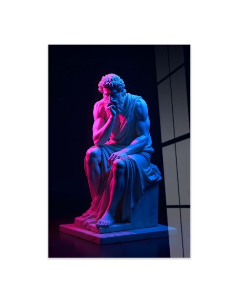 Peinture décorative sur verre trempé multicolore - 50 x 70 cm