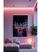 Pittura decorativa su vetro temperato multicolore - 50 x 70 cm