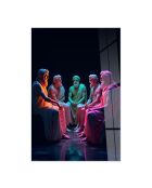 Pittura decorativa su vetro temperato multicolore - 50 x 70 cm