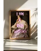 Pannello decorativo incorniciato in MDF multicolore - 50 x 70 cm