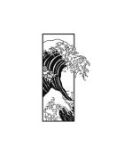 Accessoire mural décoratif en métal noir - 34 x 62 cm