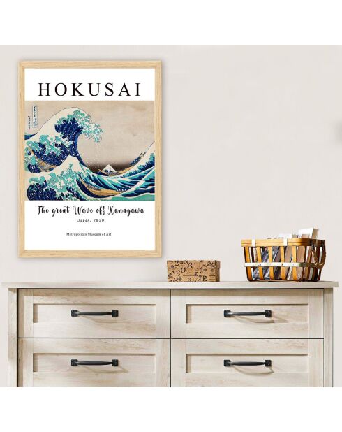 Tableau encadré décoratif multicolore - 35 x 45 cm