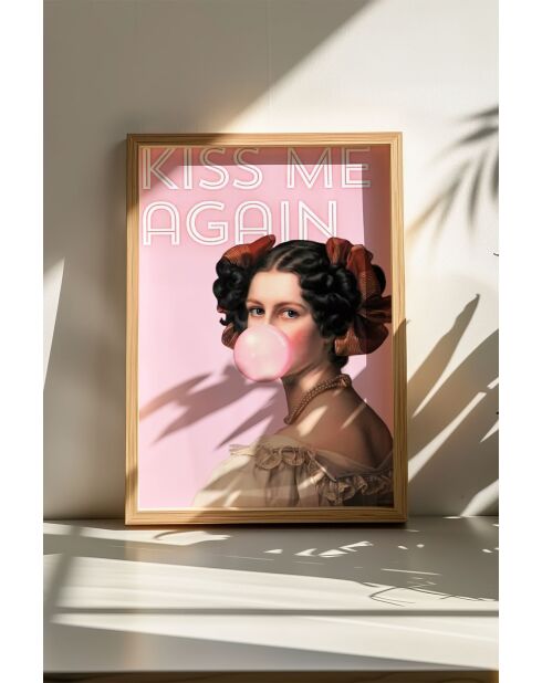 Tableau décoratif encadré en MDF multicolore - 50 x 70 cm