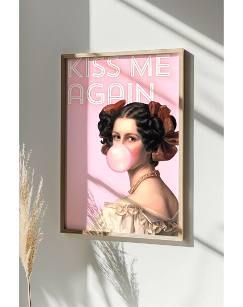 Tableau décoratif encadré en MDF multicolore - 50 x 70 cm