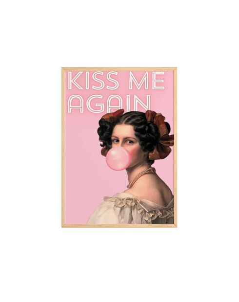 Tableau décoratif encadré en MDF multicolore - 50 x 70 cm