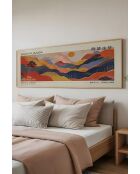 Pannello decorativo incorniciato in MDF multicolore - 50 x 120 cm