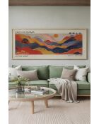 Pannello decorativo incorniciato in MDF multicolore - 50 x 120 cm