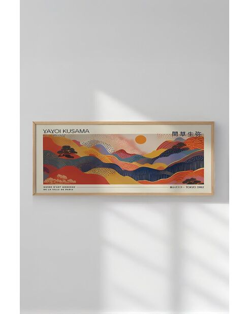 Tableau décoratif encadré en MDF multicolore - 50 x 120 cm