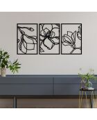 Accessorio decorativo da parete in metallo nero - 120 x 56,5 cm