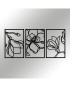 Accessorio decorativo da parete in metallo nero - 120 x 56,5 cm