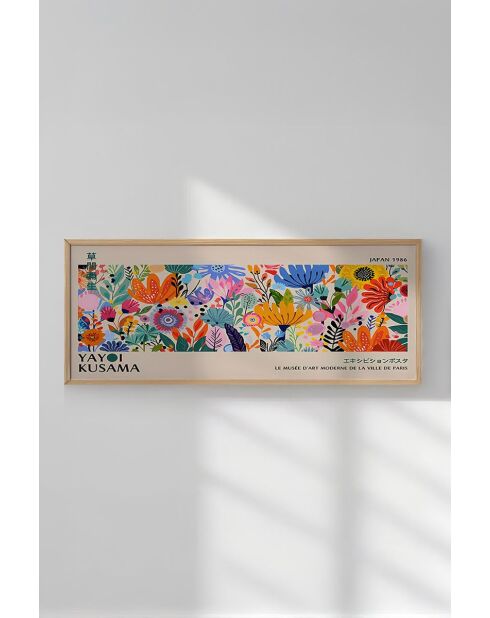 Tableau décoratif encadré en MDF multicolore - 50 x 120 cm
