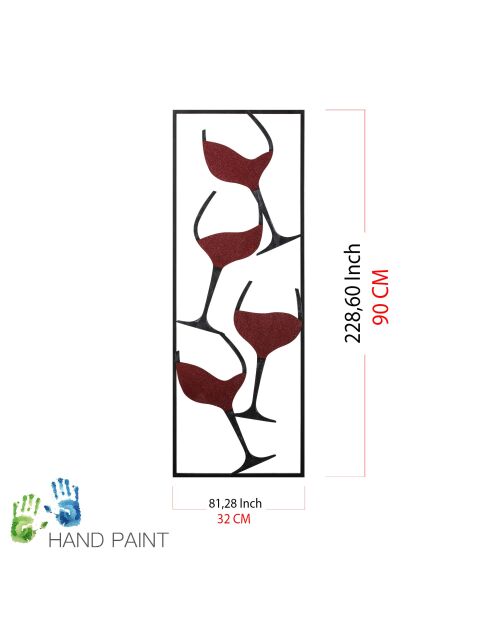 Accessorio decorativo in metallo multicolore - 32 x 5 x 90 cm