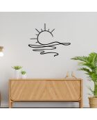 Accessorio decorativo da parete in metallo nero - 55 x 44 cm