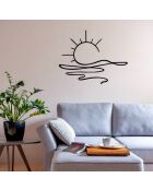 Accessorio decorativo da parete in metallo nero - 55 x 44 cm