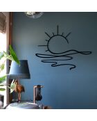 Accessorio decorativo da parete in metallo nero - 55 x 44 cm