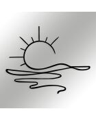 Accessorio decorativo da parete in metallo nero - 55 x 44 cm