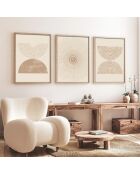 Tableau décoratif encadré en MDF (3 pièces) multicolore - 50 x 70 cm