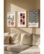 Pannello decorativo con cornice in MDF (3 pezzi) multicolore - 33 x 48 cm